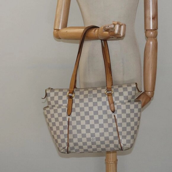 LOUIS VUITTON Damier Azur Totally PM Tote Bag N51261 LV Auth 122998 - Picture 3 of 16